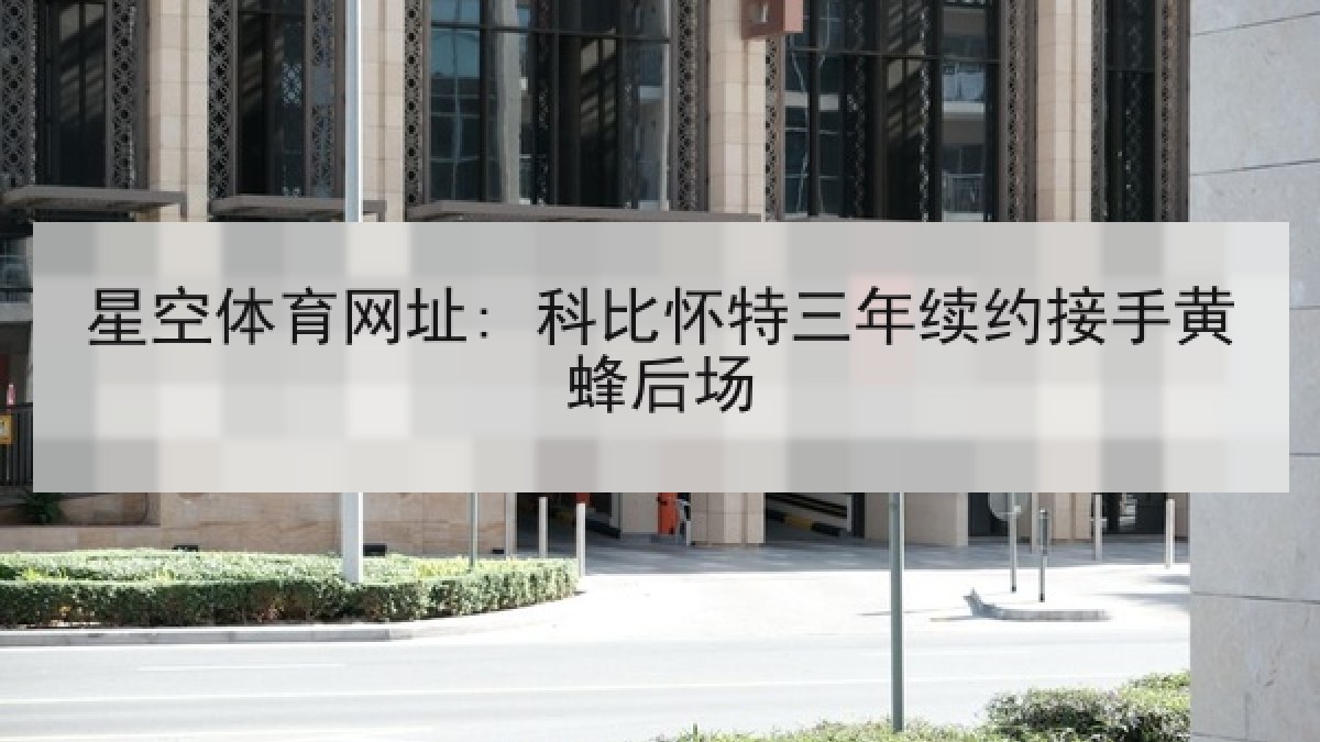 星空体育网址: 科比怀特三年续约接手黄蜂后场